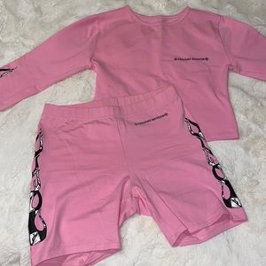 Chrome Hearts Pink Short Set